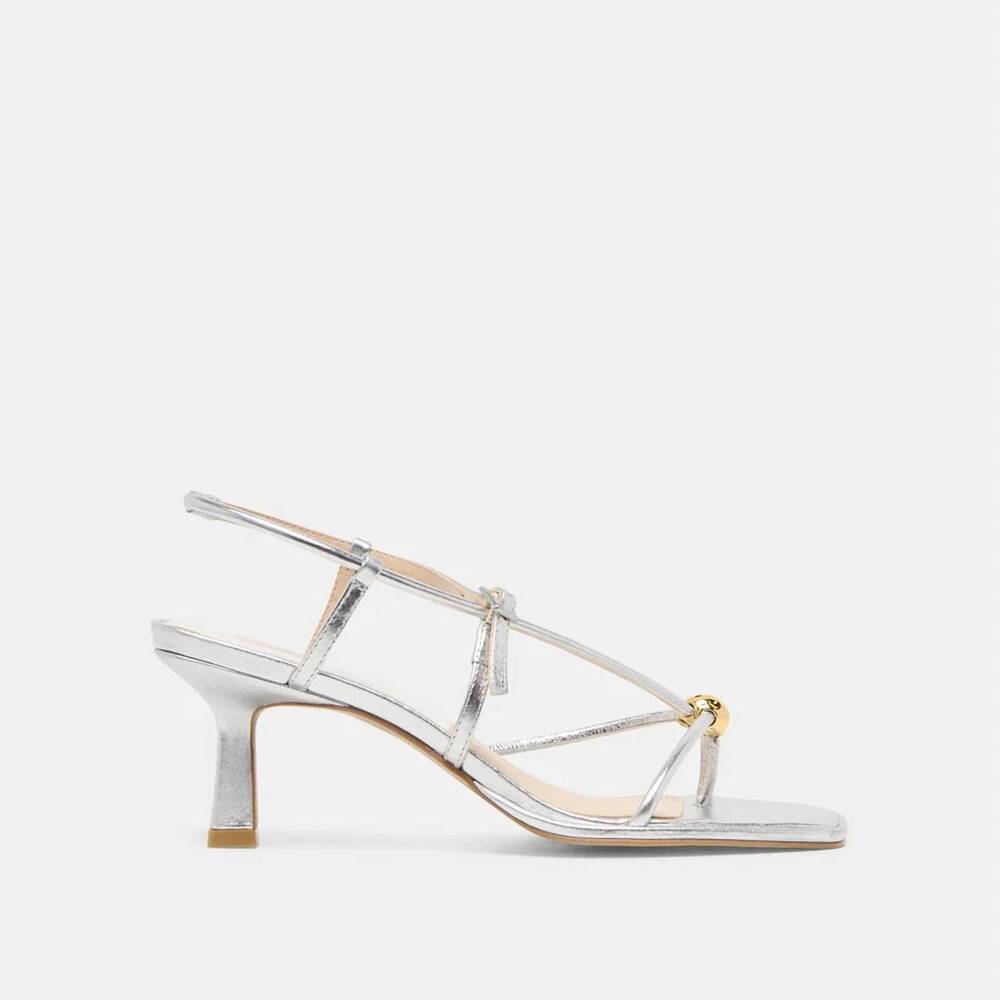 NEW DOLCE VITA women's mylee heeled sandal in silver